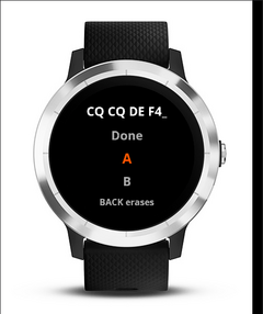 Letter wheel, on watches without a keyboard (vivoactive 3)