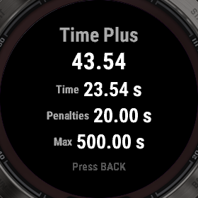 A Multigun result, with the scoring system named because the rulebook publishes two