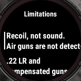 The shot detection limitations, which the switch makes you read